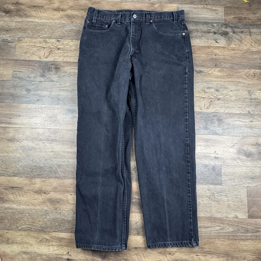 Vintage 2000 Black Levi's 550 Jeans Cotton Western Denim 36x30 USA